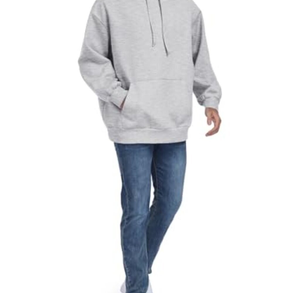 Oversized Fleece Hoodie with Built-in Eye Mask Travel Sleep Pullover Unisex - Picture 6 of 8